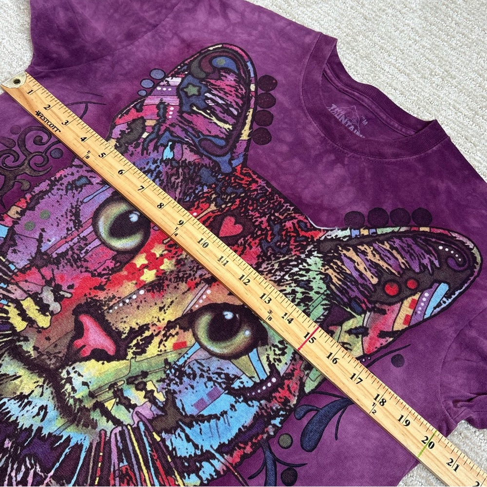 The Mountain Abyssinian Cat Graphic Short Sleeve T-Shirt Womens Size M Tie Dye - Picture 5 of 8